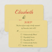 ユーモアあふれるパーソナライズドホリデー クリスマス ウェディング RSVP (正面/裏面)