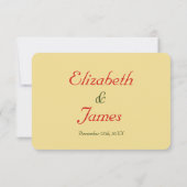 ユーモアあふれるパーソナライズドホリデー クリスマス ウェディング RSVP (裏面)