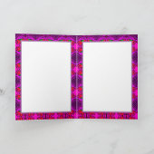 ユーモアあふれるパープル象の誕生日グリーティングカード カード (内部)