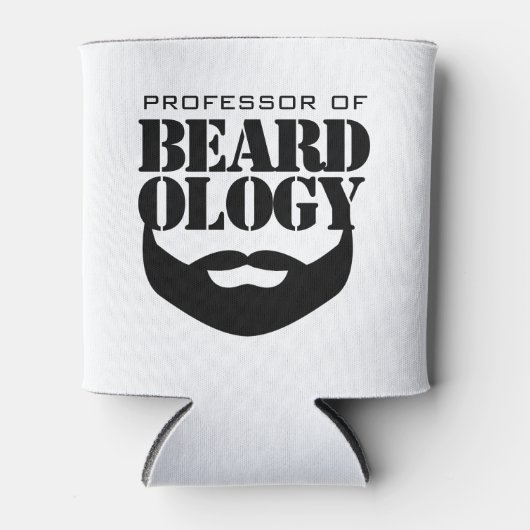 ユーモアあふれるヒゲ学教授 缶クーラー (正面)