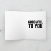 ユーモアあふれるピザのクリスマスカード カード (内部)