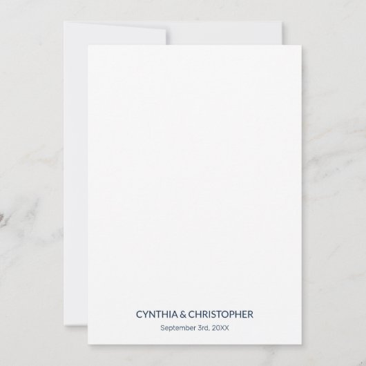 ユーモアあふれるピザのブライダルシャワー サンキューカード (裏面)