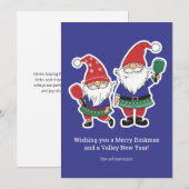 ユーモアあふれるピックルボールクリスマスノーム, オーダーメイドテキスト シーズンカード (正面/裏面)