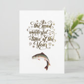 ユーモアあふれるフィッシングシーズンの挨拶 シーズンカード (スタンド正面)