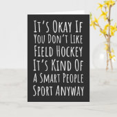 ユーモアあふれるフィールドホッケーカード チームスポーツプレーヤー カード (黄色い花)