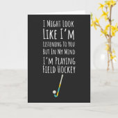 ユーモアあふれるフィールドホッケーカード　チームプレーヤー　スポーツコーチ カード (黄色い花)