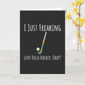 ユーモアあふれるフィールドホッケーカード チームプレーヤー スポーツ カード (黄色い花)