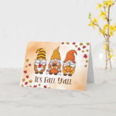 ユーモアあふれるフレンドリーな「感謝祭」のご挨拶 カード (黄色い花)