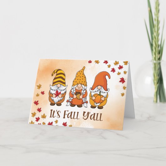 ユーモアあふれるフレンドリーな「感謝祭」のご挨拶 カード (正面)