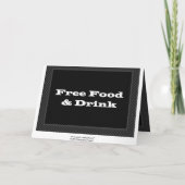ユーモアあふれるブライズマン招待状 無料の食事と飲み物 招待状 (裏面)