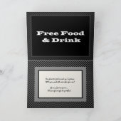 ユーモアあふれるブライズマン ウェディング インビテーション 無料の食事 (内部)