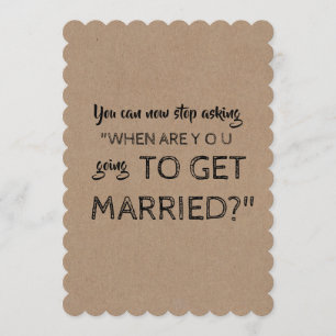 ユーモアあふれるブライズメイドまたはオブザーブァーのお願い 招待状