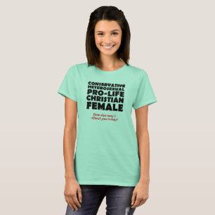 ユーモアあふれるプロライフのクリスチャン女性用Tシャツ Tシャツ