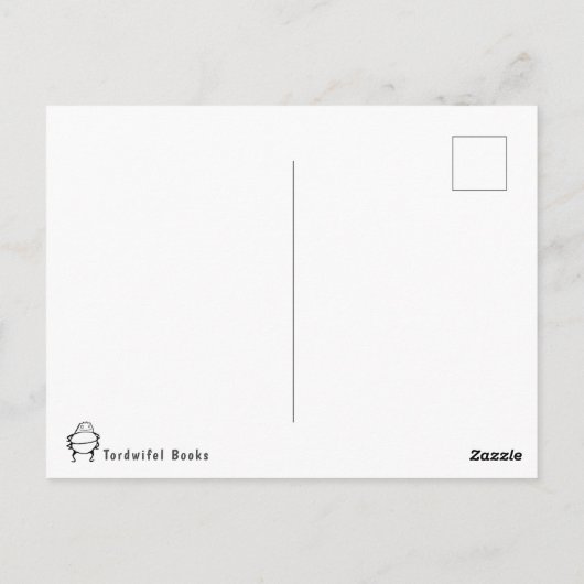 ユーモアあふれるホッキョクグマの絵 カートゥーンの子グマのジョーク ポストカード (裏面)