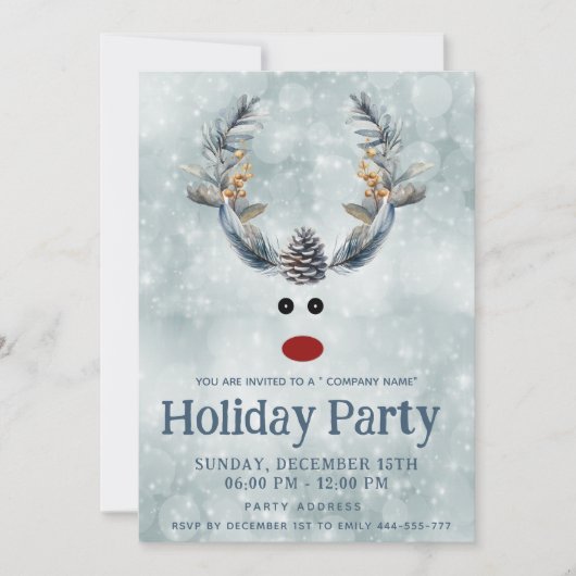 ユーモアあふれるボヘミアンピン cone リンデンブルドのホリデー社 招待状 (正面)