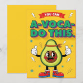 ユーモアあふれるポジティブなかわいいフルーツラバー サンキューカード (正面/裏面)