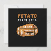 ユーモアあふれるポテト好きのためのギフト 招待状 (正面)