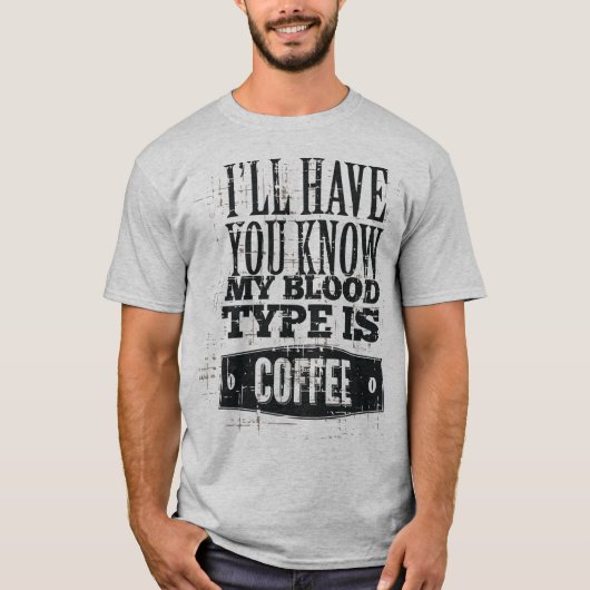 ユーモアあふれるメンズコーヒーTシャツ Tシャツ (正面)