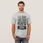 ユーモアあふれるメンズコーヒーTシャツ Tシャツ (正面フル)