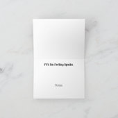 ユーモアあふれるラインマンのロマンチックなバレンタインデーのカード カード (内部)