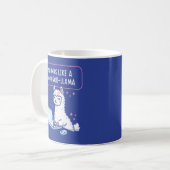 ユーモアあふれるラマ - かわいいラマ オフィス コーヒーマグカップ (正面左)