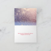 ユーモアあふれるレトロなホワイトクリスマスツリー サンタカー シーズンカード (内部)