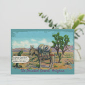 ユーモアあふれるレトロ砂漠パーティーの招待状 招待状 (スタンド正面)