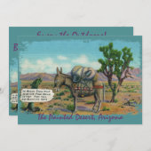 ユーモアあふれるレトロ砂漠パーティーの招待状 招待状 (正面/裏面)