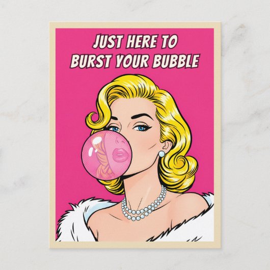 ユーモアあふれるレトロ ヴィンテージ フレンエミー ユーモア ポップアート ポストカード (正面)