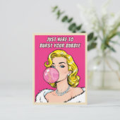 ユーモアあふれるレトロ ヴィンテージ フレンエミー ユーモア ポップアート ポストカード (スタンド正面)