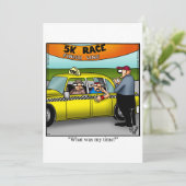 ユーモアあふれるレース後のパーティー招待状 招待状 (スタンド正面)