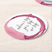 ユーモアあふれるワインテイスティングパーティー用丸型紙コースター ラウンドペーパーコースター (アングル)