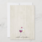 ユーモアあふれるワインモチーフの結婚式招待状 招待状 (裏面)