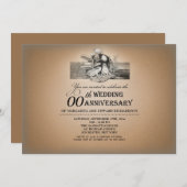 ユーモアあふれるヴィンテージスタイルのタイポグラフィー・アニバーサリー・招待状 招待状 (正面/裏面)