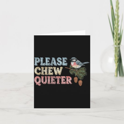 ユーモアあふれるヴィンテージ 鳥の自然 愛鳥家 カード (正面)