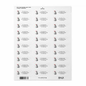 ユーモアあふれる不機嫌なクリスマスの灰色猫のホリデージョーク ラベル (フルシート)