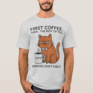 ユーモアあふれる不機嫌な猫の皮肉なTシャツ Tシャツ