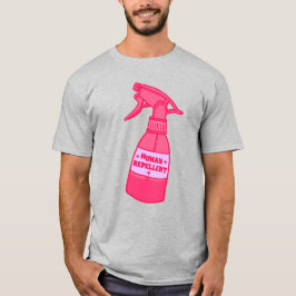 ユーモアあふれる人間撃退スプレーボトル Tシャツ