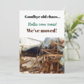 ユーモアあふれる個性的な新居パーティー招待状 引っ越し  招待状 (スタンド正面)