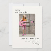 ユーモアあふれる写真の新年カード