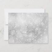 ユーモアあふれる冬の雪の結晶 ウェディング RSVP カード (裏面)