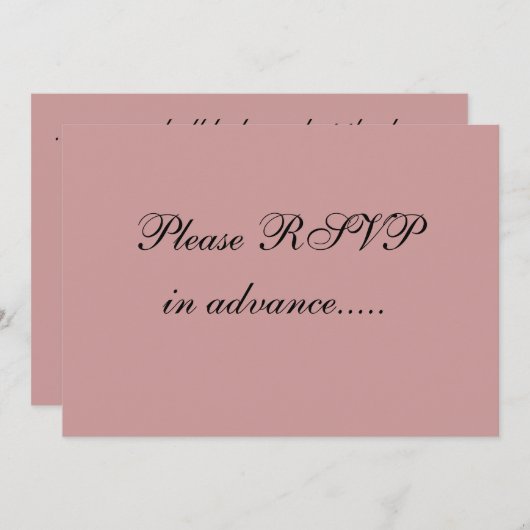 ユーモアあふれる出欠返信の招待状 招待状 (正面/裏面)