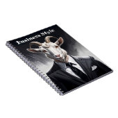 ユーモアあふれる動物の上司、シュールなスーツを着た羊のキャラクター ノートブック (右側)