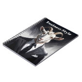 ユーモアあふれる動物の上司、シュールなスーツを着た羊のキャラクター ノートブック (左側)