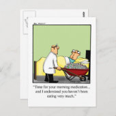 ユーモアあふれる医療/医師のジョーク ポストカード (正面/裏面)