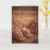 ユーモアあふれる古代ローマのバレンタインデー カード (黄色い花)