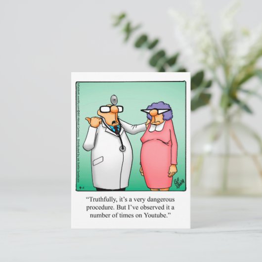 ユーモアあふれる回復祝いポストカード ポストカード (スタンド正面)