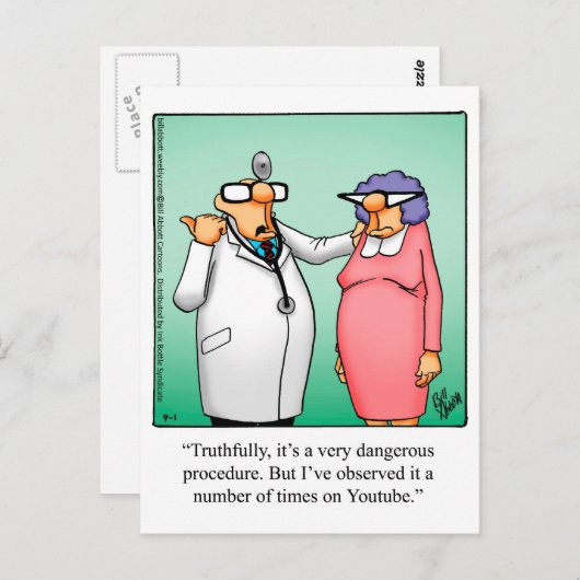 ユーモアあふれる回復祝いポストカード ポストカード (正面/裏面)