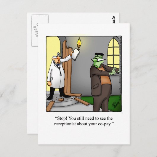 ユーモアあふれる回復祝いポストカード ポストカード (正面/裏面)