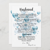 ユーモアあふれる夫の定義 フラット ホリデー カード (正面/裏面)